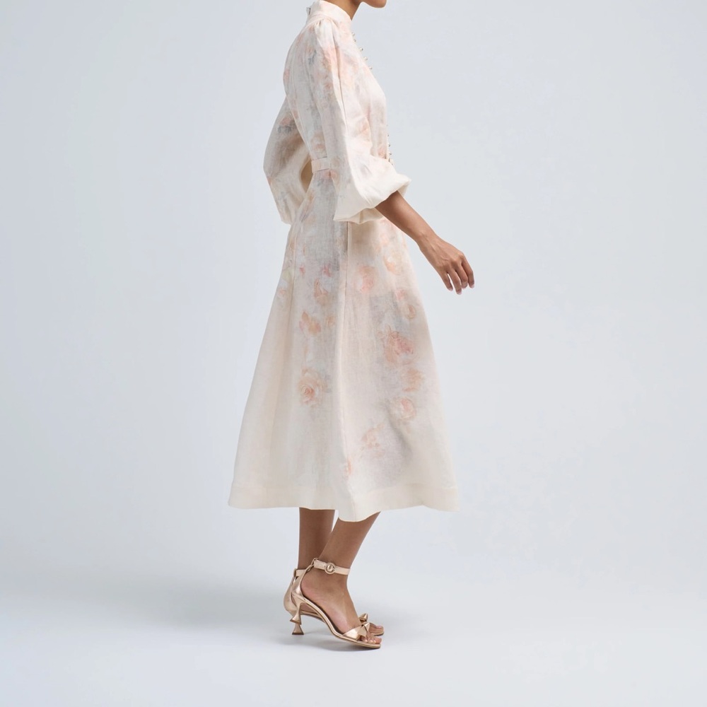 Zimmermann Crush buttoned midi Floral Long Sleeve Dress. Size 1. New with tags - Picture 3 of 13